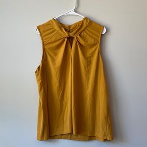 Mustard yellow sleeveless top